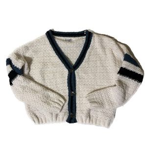 Fashion nova white cropped knit cardigan